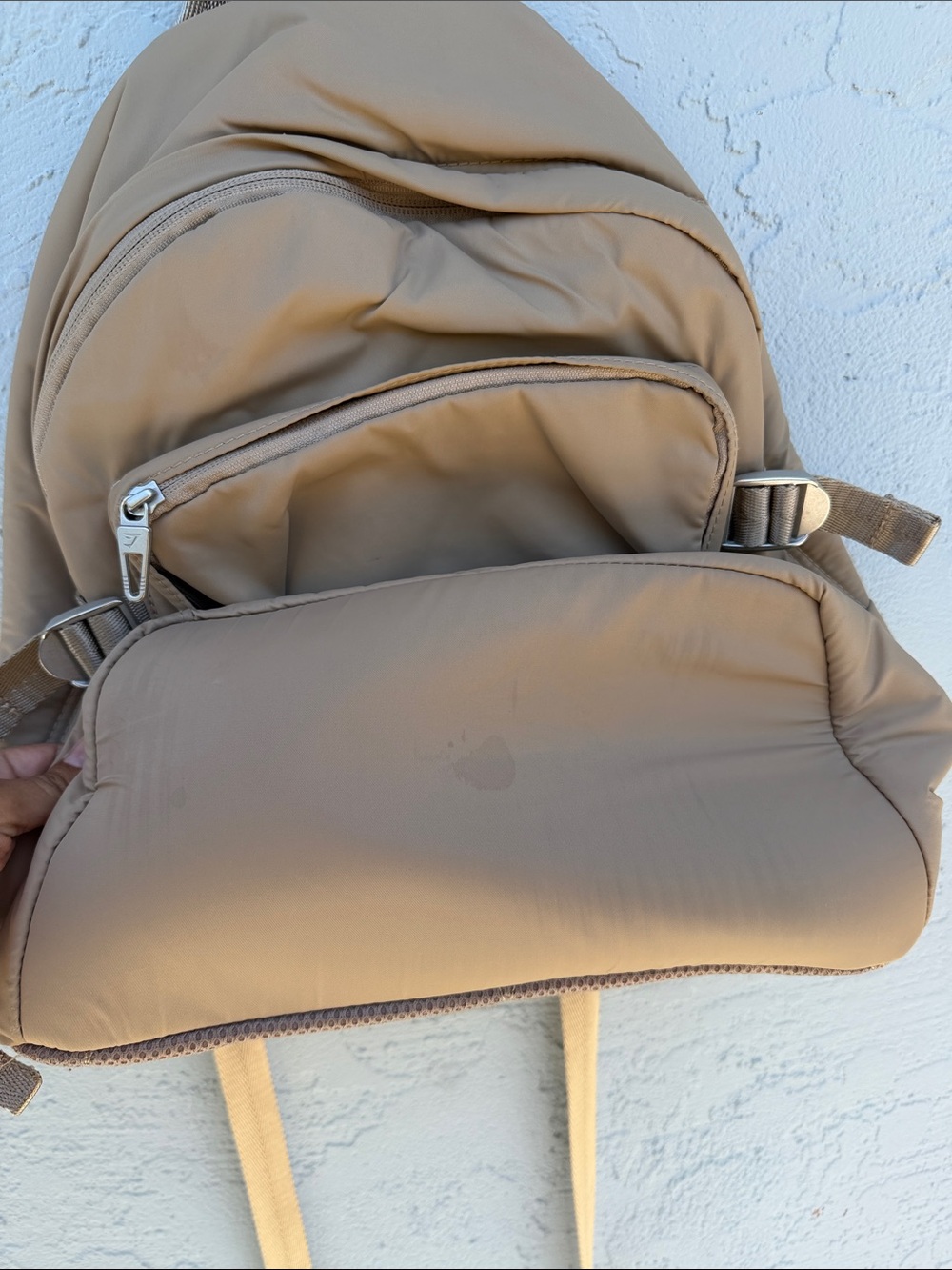 Gymshark Tan Everyday Backpack with Multiple Pockets - Picture 5 of 10